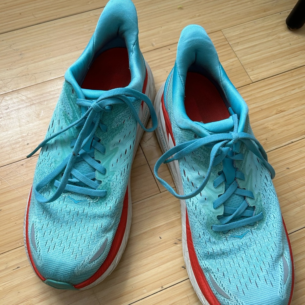 Outdoor Voices x Hoka Clifton 8 Aquarelle/Eggshell Blue Sz 8.5